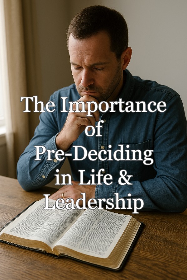 the importance of pre-deciding